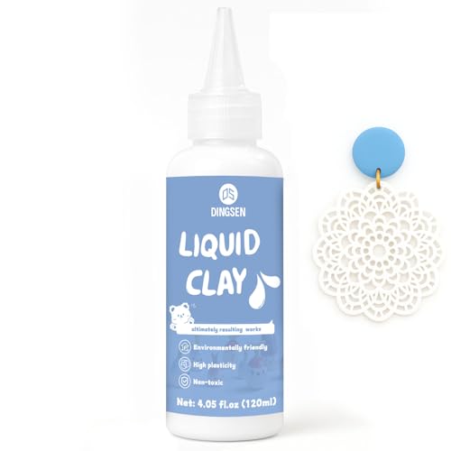 INNOVAYOU 120ml White Liquid Polymer Clay, Liquid Clay for Polymer Oven-Bake, Very Suitable for DIY Decorations, Jewelry, Toys, Household Items, Great for All Artists