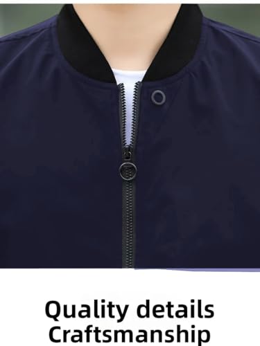 Image of Celary Men's Bomber Jacket | Fancy Collar|| Lightweight Casual Zip-Up Jacket | Stylish Slim Fit Outerwear for All Seasons | Polyester, Standard Length