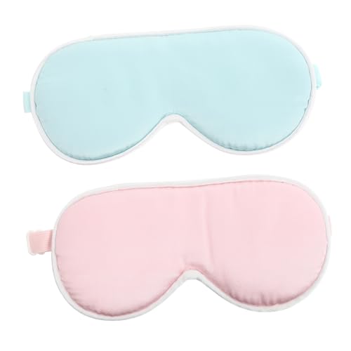 Anneome 2個 シルク製ベビー用アイマスク 柔らかく通気性あり 快適フィット 睡眠時の遮光と目元保護に 用