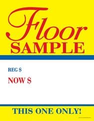 C80FLO Floor Sample Regular Now - Large Price Cards - Sale Tags - 8 1/2 x 11 (100 Pack) Business Store Signs