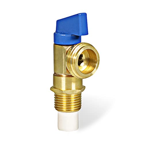 Highcraft 541D Washing Machine Replacement Valve 1/2 CPVC Inlet x 3/4 MHT Outlet Brass Blue-for Cold Water Supply