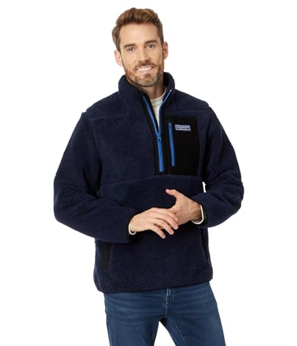 vineyard vines Men's Sherpa SuperShep Quarter-Zip, Nautical Navy