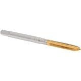 Hertel Spiral Point Tap, #5-40 UNC, 2 Flutes, Plug Chamfer, 2B/3B Class of Fit, HSS, TiN Coated, Right Hand, H2, 1-15/16