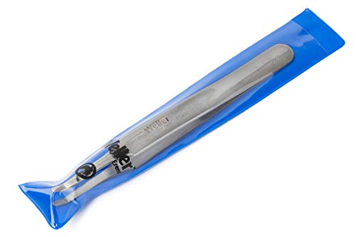 Weller Erem 12ASA Precision Tweezers with Flat Rounded Tips for gripping Components, Silver - Image 4