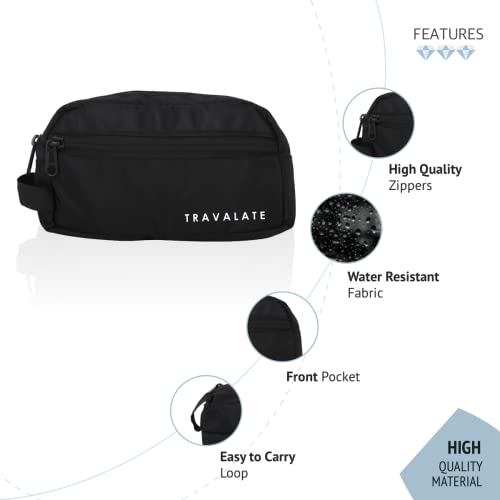Travalate 9cms Polyester Toiletry Bag (Black_Tr1323) (Image - 3)