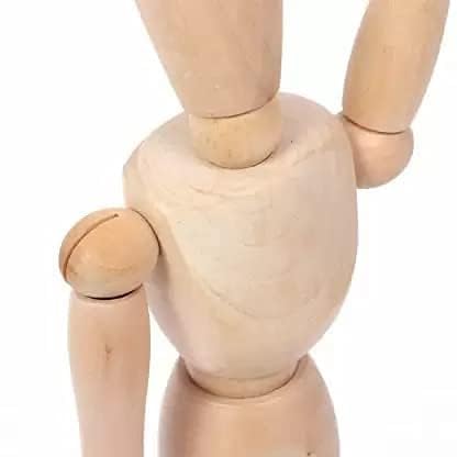 Image of KNAFS 14CM Wooden Manikin Movable Limbs Human Mannequin Model for Artist Sketching Hand Blockhead Puppet Home Decoration