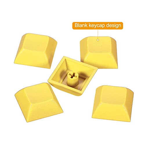 PATIKIL 1U Blank Keycaps, 10 Pack Universal PBT Keyboard Replacement Accessories for MX Mechanical Keyboard Yellow - Image 4