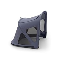 Bugaboo Fox und Fox Cub Sonnendach mit Lüftungsfenstern, ausziehbar für zusätzlichen und optimalen Sonnenschutz, wasserabweisend, kompatibel mit allen Bugaboo Fox und Fox Cub Modellen, Seaside Blue