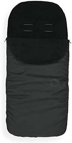 Universal Baby Stroller cosytoes Liner Buggy Luxury Padded Footmuff XXL Tall Wide (Waterproof) (Melange Grey/Grey Fleece)
