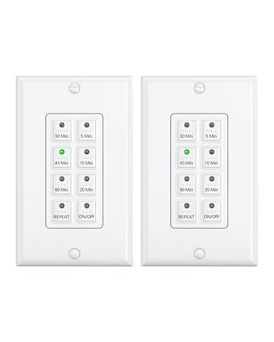 Image of BN-LINK Countdown Bathroom Fan Timer Switch for Exhaust Fan Lights Heaters