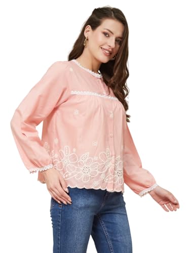 Image of J TURRITOPSIS Women's Cotton Peplum Casual Shirt