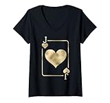 Photo Gallery donna biglietto da gioco jack of hearts halloween costume glam maglietta con collo a v Photo Gallery donna biglietto da gioco jack of hearts halloween costume glam maglietta con collo a v