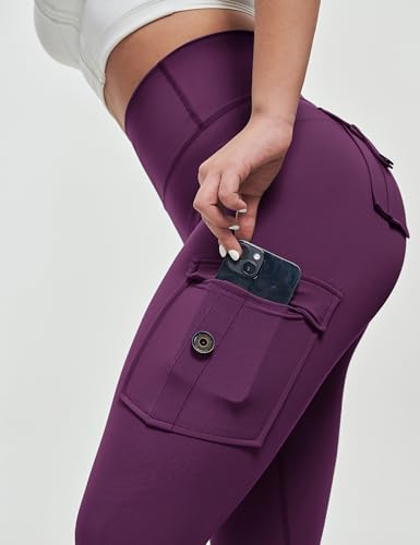 FIRM ABS Women's Active wear Leggings,Cargo Pockets Design, Squat-Proof and Non See-Through Pants for Workout, Yoga, Running4