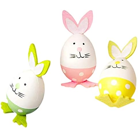 Colorful Easter Eggs on Sticks Toy Simulation Egg with Stick Hand Crafts Ornaments Gadget Home Wedding Decoration (3 pcs) Cover
