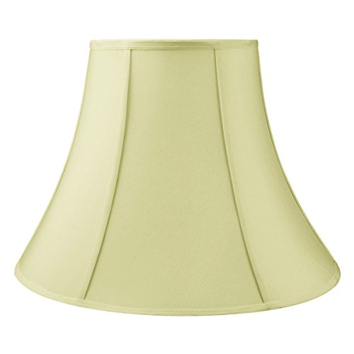 10x20x15 Egg Shell Shantung Bell Lampshade with Brass Spider Fitter - Perfect for Table and Floor Lamps - Large, Egg Shell