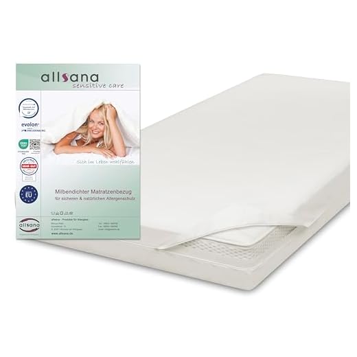 allsana Allergiker Matratzenbezug 160x200x24 cm Allergie Bettwäsche Anti Milben Encasing Milbenschutz für Hausstauballergiker