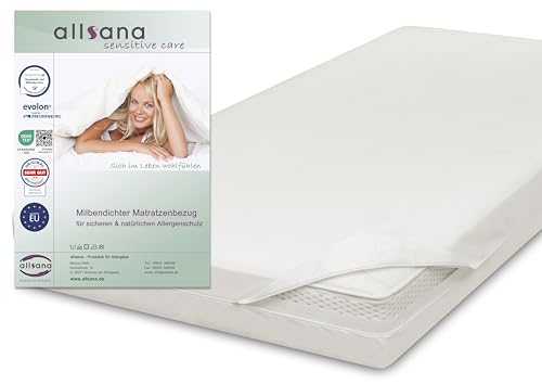 Allsana Allergiker Matratzenbezug 140x200x20 cm | Allergie Bettwäsche | Anti Milben Encasing | Milbenschutz für Hausstauballergiker | Zwischenbezug für die Matratze | Hohenstein Zertifiziert