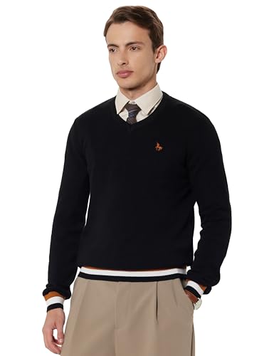 Image of Van Heusen Men's Luxury Sports Regular Fit Full Sleeve Crew Neck Sweater | Sophisticated Flair | Super Premium Fabric