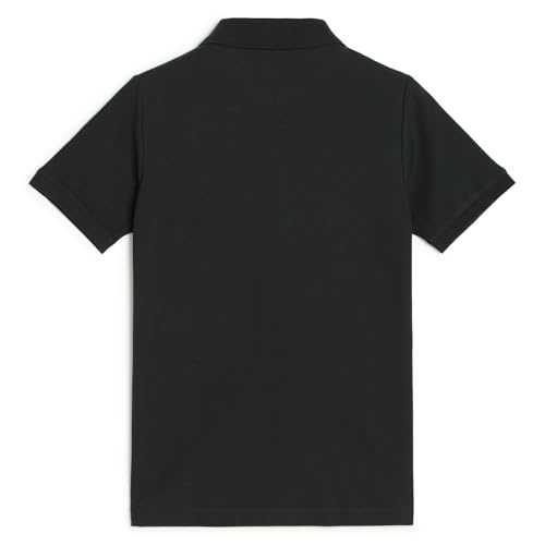Image of Alan Jones Clothing Boys Polo T-Shirt with Zipper Closure | Honeycomb Knit Cotton Blend Half Sleeve Tshirt | Age 6-16 Years