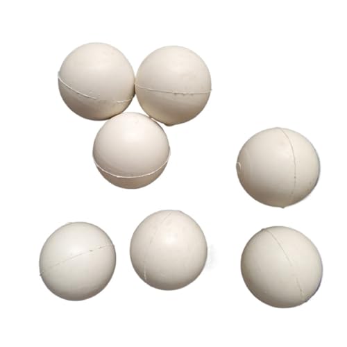 Hudew 1-50Pcs White Round Solid Rubber Ball Vibrating Screen Cleaning Elastic Ball Diameter 10/15/25/35/40/45/50mm Industrial Parts(18mm,50pcs)
