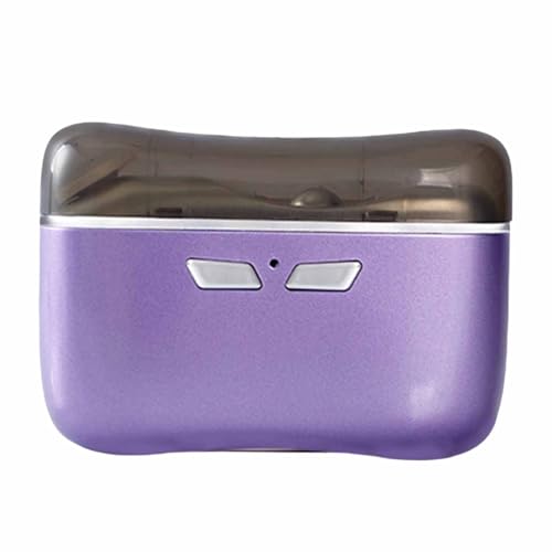電動爪切りニッパーつめきり電動爪削りつめ切りはさみ爪きりネイルニッパー自動爪やすり充電式 爪の破片が飛び散るのを防ぐ (92x64x36mm,Purple)