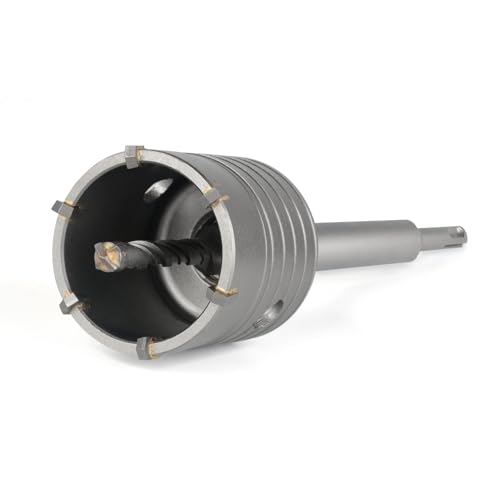 Image of BINOTA 55 mm (2-3 /16 inch) Concrete Hole Saw with SDS-Plus Shank | Tungsten carbide drill bit; SDS-Plus shank (220 mm); Cross-type center drill; Dry drilling for concrete /brick /stone /masonry