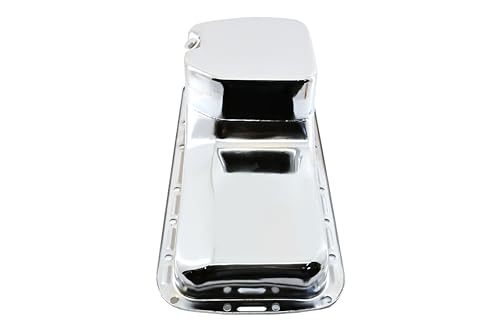 Image of Steel Racing Oil Pan Fits 1967-87 Chrysler /Mopar BB 361-383-400-440 & Hemi 426 - 7 Qt Capacity - Chrome Finish