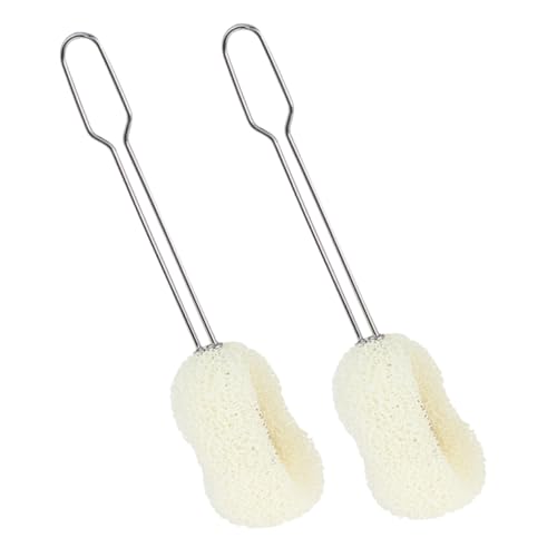 Healeved 2pcs Cleaning Brush Bottle Brush Scrubbers Water Bottle Brush Cup Brush Bottle Dish Cleaner Cleaning Scrubber Cup Cleaner Bottle Washing Brush Yellow Sponge