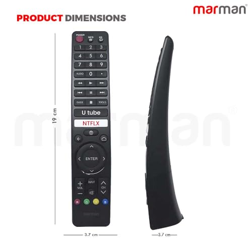 Image of marman Compatible with Sharp AQUOS Smart Android Tv Remote Suitable for LED LCD 4K TV Model 2T-C32BG1X 2T-C42BG1X 2T-C50BG1X Non Voice Command Without Google Assistant with Streaming Apps