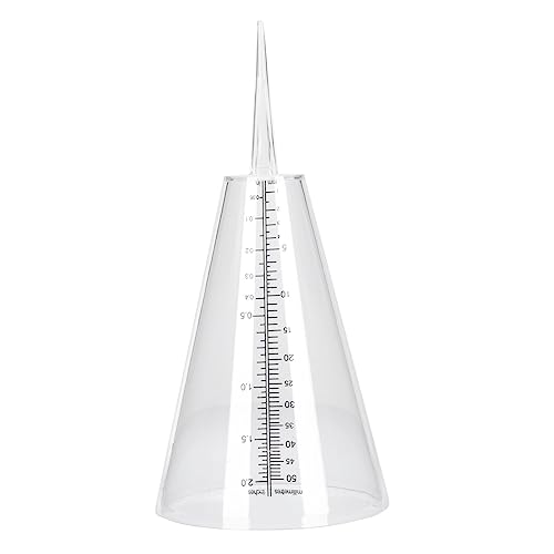 HYTROVE 1個 レイングラス カップを測定します 雨水計 気象学的な 形をした 庭 単純 透明 メートル 鍵 雨量計 ゲージ 測定カップ アップグレードされた Pp