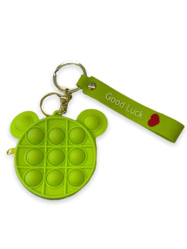 Image of AUGEN Cute Pop It Coin Purse Pouch Keychain For Gifting With Key Ring Anti-Rust (Pack Of 1)