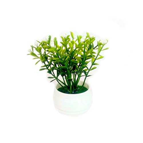 Fiauli Simulation Plante Artificielle avec Pot, Petite Plante en Pot en Plastique légère, ne jamais Fondre Un Fausse Plante réaliste. 2 Cover