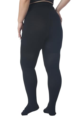 Collants de compression gradués grande taille 4XL opaques sans orteils - 7