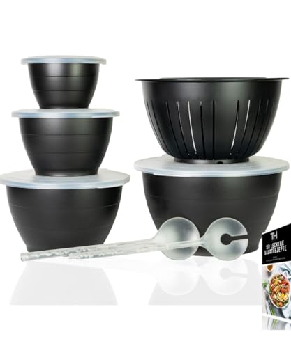 Salatschüssel Set Aus Italien – 4 Schüsseln Ø 20-26 Cm, Mikrowellen- & Spülmaschinenfest (100% Made In Italy)