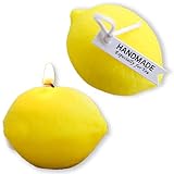 BelugaDesign Lemon Shaped Candles | Novelty Kawaii Handmade Soy Wax for Women Gift Set Bundle | Cute
