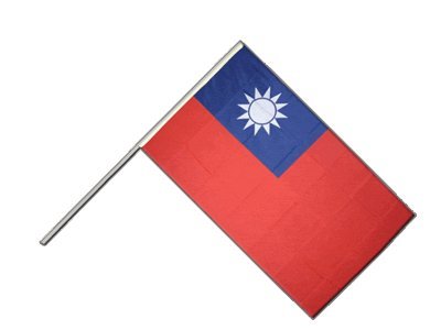 Drapeau Taiwan sur hampe 60x90cm aux finitions haut de gamme