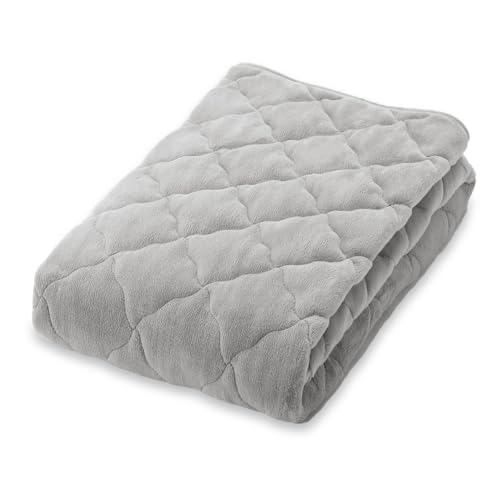 アイリスプラザ 敷きパッド ミルキータッチ敷きパッドうっとりとろけるようなタッチ感 洗濯機OK 保温性を実現 ぬくもりキープ 安心の低ホルムアルデヒド 静電気防止加工 特殊繊維糸と丁寧な加工方法 ダブル グレー