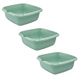 keeeper björk 3x Universal-Schüssel mit Ausguss, Eckig, 8 l, 34 x 34 cm, Nordic Green