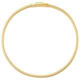 collier torque homme 4)Matériel: Acier Inoxydable COOLSTEELANDBEYOND Épuré Or Serpent Chaîne Choker Collier pour Femme - Statement Collier - Minimaliste Collier