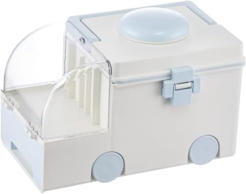 Arfobug 多機能救急薬ボックス 大容量 家庭用ポータブル 医療用医療ボックス 収納ボックス 収納ボックス 救急ボックス 医療セット 自家用車用 透明 多機能収納ボックス かわいい薬箱 救急箱 おしゃれな多機能収納ボックス アクセサリーボックス (ブル