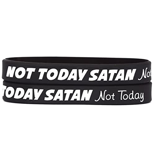 2 of Not Today Satan, Not Today Bracelet Wristbands