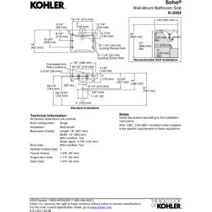 KOHLER SOHO® 20X18 LAVATORY 4CC - image 2