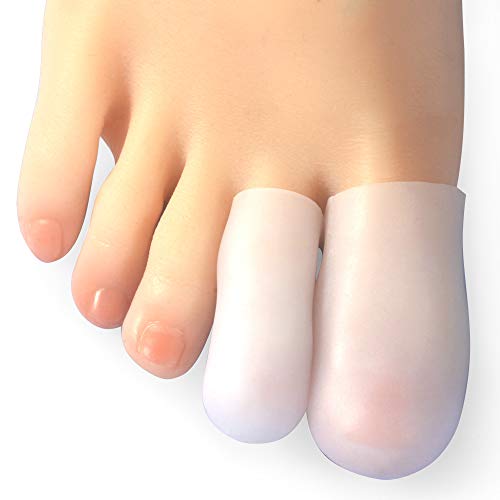 Image of Hoogoo 10 Pack Big Toe Caps and Protectors, Gel Toe Covers, Protect Toe from Rubbing, Ingrown Toenails, Corns, Blisters, Hammer Toes and Other Painful Toe Problems