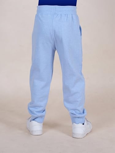 Image of KiddoPanti Boys Solid Fleece Track Pants | Cotton Poly Fleece Fabric | Ankle Length Bottom Rib | 2 Front Patch Pocket | Elastic Waist & Drawcord | Jogger Track Pants for Boys