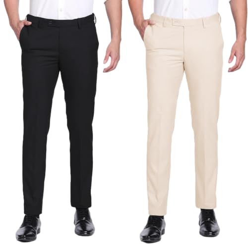 Image of Men's Slim Fit Formal Trousers | Office & Business Wear Pants For Men