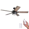 Honeywell Ceiling Fans Bonterra - 52-in Indoor Fan with Remote Control- LED Ceiling Fan with Light - Contemporary Room Fan with Dual Finish Blades - Model 50690-01 (Matte Black) Honeywell Ceiling Fans Bonterra - 52-in Indoor Fan with Remote Control- LED Ceiling Fan with Light - Contemporary Room Fan with Dual Finish Blades - Model 50690-01 (Matte Black)