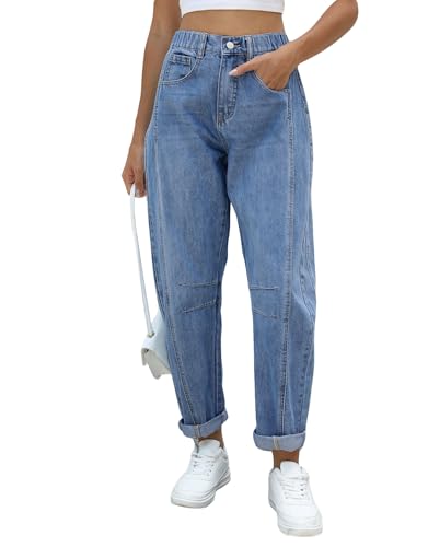 Kedera Women Barrel Jeans Casual Denim Pants 2025 Loose Wide Leg Baggy Pants Mid Waist Boyfriend Jeans Y2k Pants