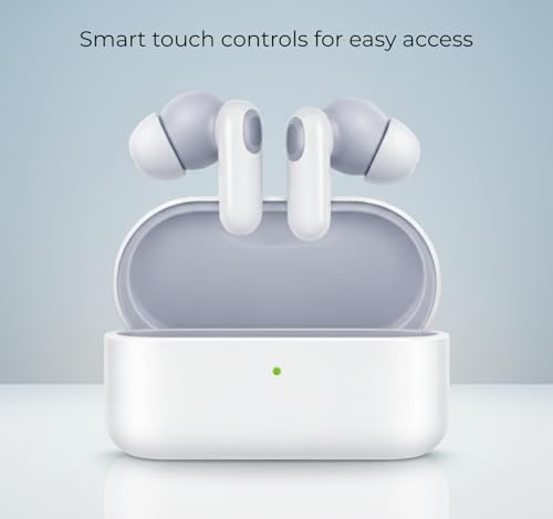 Image of Original Buds 2r for Oneplus Nord Wireless Equipped Mic 12.4mm Drivers Noise Reduction Long Battery 38Hr, Clear and Crisp Voice, Lightweight in-Ear Type C Charging (White)