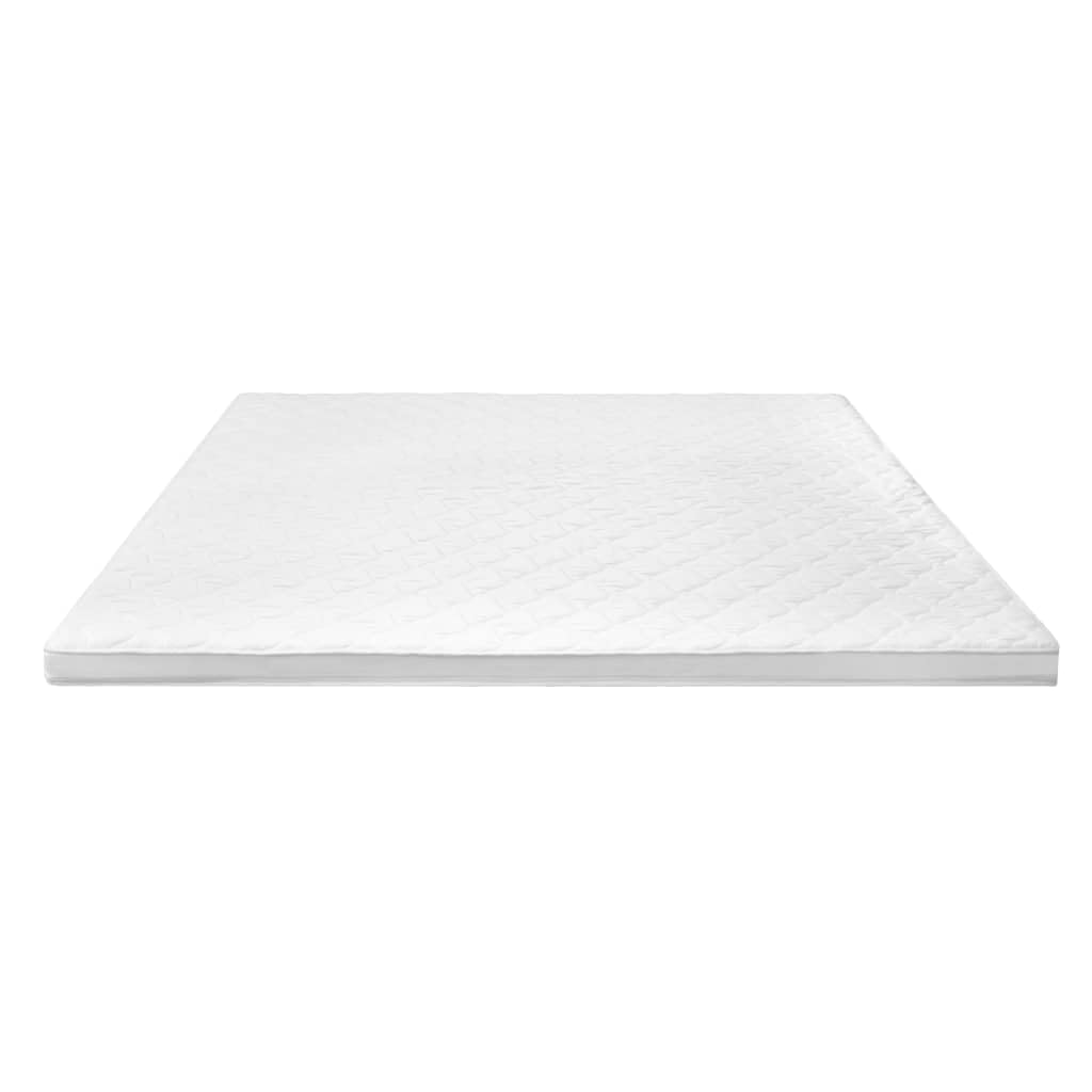 Materac nawierzchniowy 140 x 200 cm, z zimnej pianki, profil jajka, 6 cm, bardzo miękki, z pokrowcem nadającym się do prania