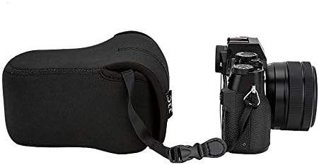 JJC Neoprene Camera Case Pouch Bag for Fuji Fujifilm X-T30 X-T20 X-T10 X-T100 X-A5 X-E3 Canon EOS M50 M5 with lens